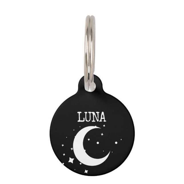 Médaillon Pour Animaux Lune Stars Luna (Devant)