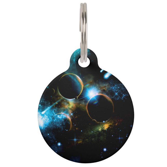 Médaillon Pour Animaux L'univers des planètes (Dos)