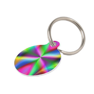 Médaillon Pour Animaux Lustre métallique coloré de fractale