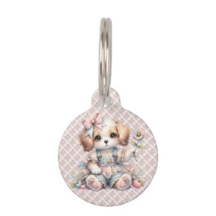 Médaillon Pour Animaux Maison de campagne mignonne et kawaii au style chi