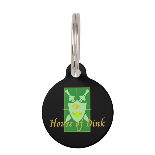Médaillon Pour Animaux Maison de Dink Pickleball Crest Personnalisé (Devant)