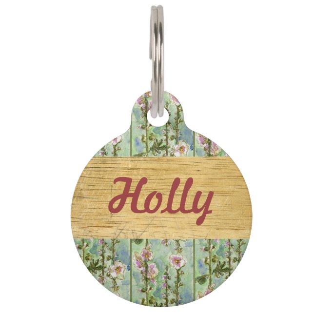 Médaillon Pour Animaux Mallow doux et nom/adresse de l'animal (Devant)