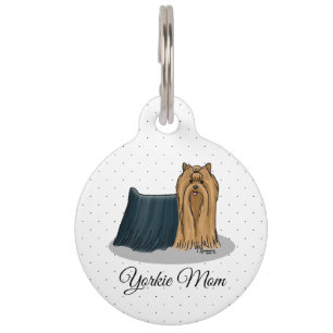 Médaillon Pour Animaux Maman Yorkie (Maman Yorkshire Terrier) Mignonne