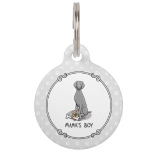 Médaillon Pour Animaux Mama's Boy Weimaraner (gris 1) jouets chien maman