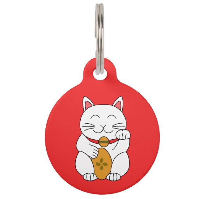 Médaillon Pour Animaux Maneki Neko (Devant)