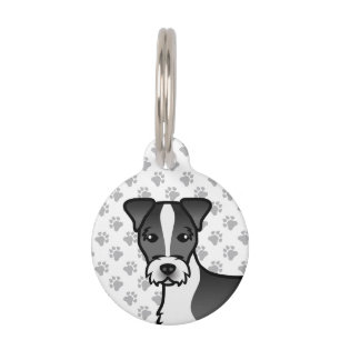 Médaillon Pour Animaux Manteau rond noir et blanc Jack Russell Terrier