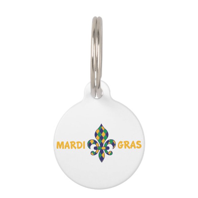 Médaillon Pour Animaux Mardi Gras (Devant)