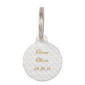 Médaillon Pour Animaux Mariage blanc (Dos)