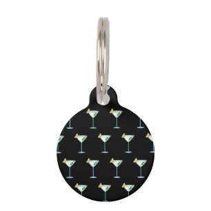 Médaillon Pour Animaux Martini Amateurs De Cocktail Bar De Verre Alcool