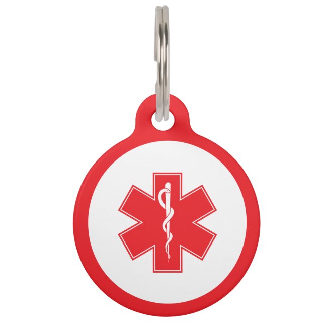 Médaillon Pour Animaux Medical Alert Pet Tag (Devant)