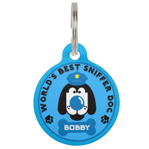 Médaillon Pour Animaux Meilleur Chien Sniffer Police du monde