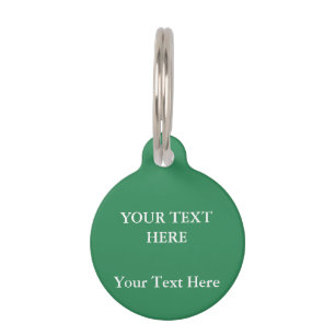 Médaillon Pour Animaux Mer Vert Plaine Élégant Moderne Minimaliste