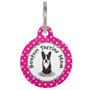 Médaillon Pour Animaux Mère Boston Terrier (noir) - Chien mignon