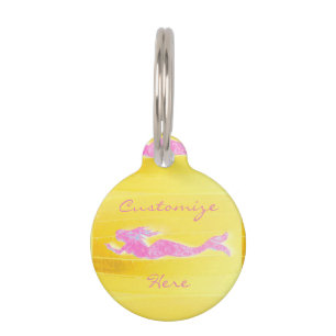 Médaillon Pour Animaux merveille sous-marine rose