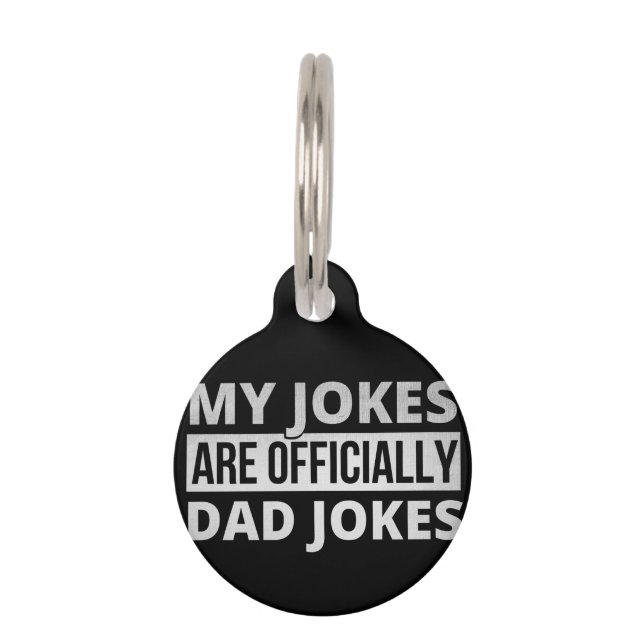 Médaillon Pour Animaux mes blagues sont des blagues de papa (Devant)