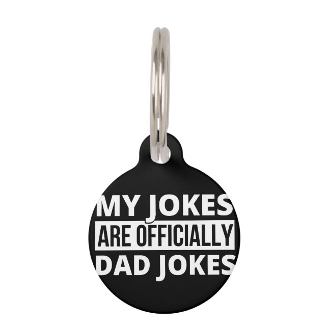 Médaillon Pour Animaux mes blagues sont des blagues de papa (Devant)