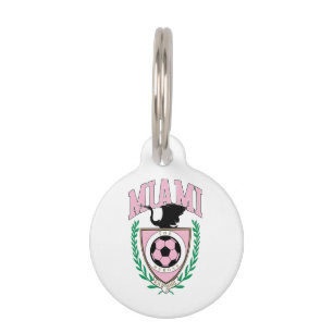 Médaillon Pour Animaux Miami Soccer de style universitaire