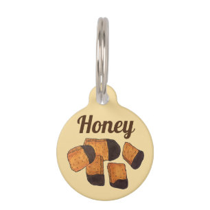 Médaillon Pour Animaux MIEL Bonbon en Éponge nid d'abeille Cendre Toffee