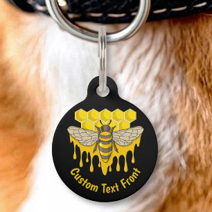Médaillon Pour Animaux Miel de ruche d'abeilles