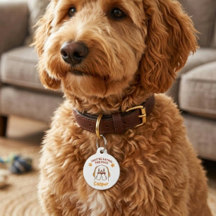 Médaillon Pour Animaux Mignon collier pour chien Ils mangent le chien Mig