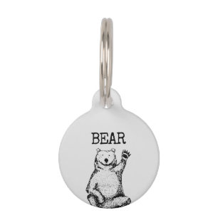 Médaillon Pour Animaux Mignonne ours drôle