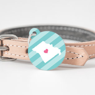 Médaillon Pour Animaux Missouri Heart