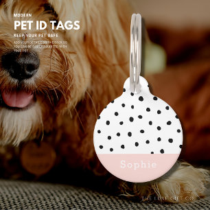 Médaillon Pour Animaux Moderne Simple Cuisine Personnalisée Monogramme Ro