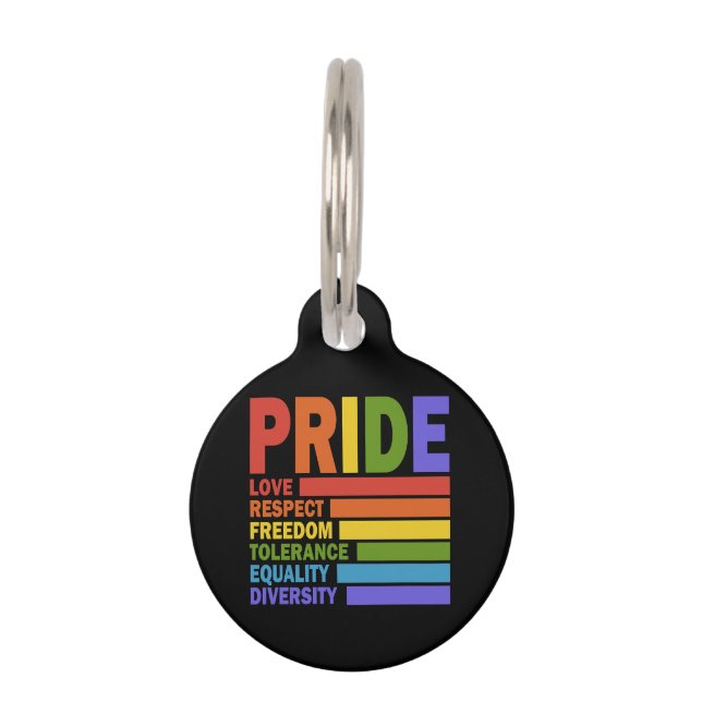 Médaillon Pour Animaux Mois de la fierté LGBT (Devant)