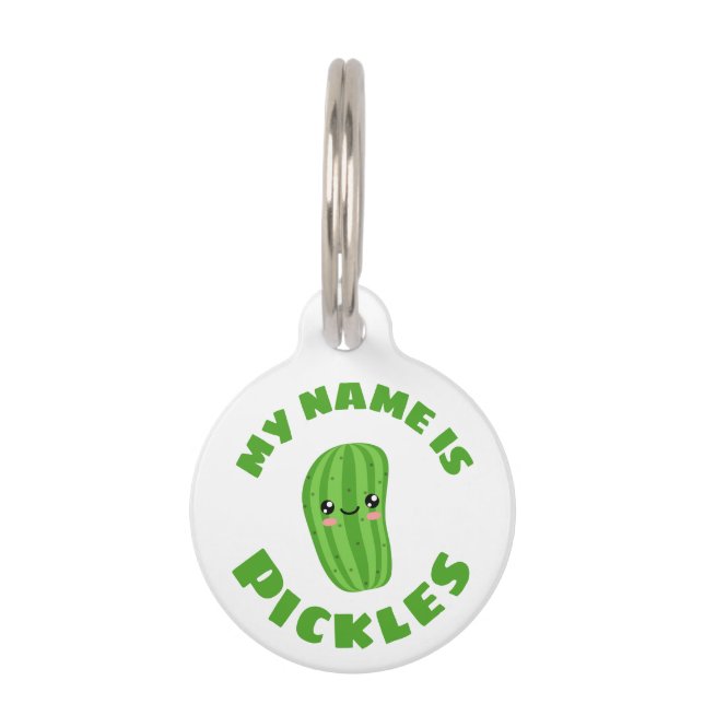 Médaillon Pour Animaux Mon nom est pickles (Devant)