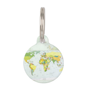 Médaillon Pour Animaux monde+carte+globe+pays+atlas