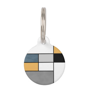 Médaillon Pour Animaux Mondrian inspiré