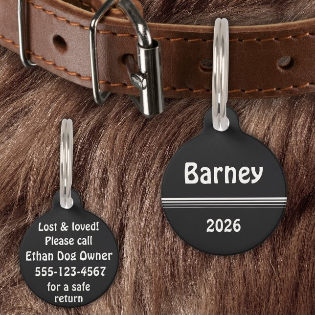 Médaillon Pour Animaux Monochrome (Créateur téléchargé)