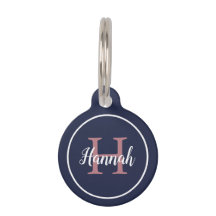 Monogramme de nom en écriture rose et bleu féminin