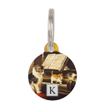 Monogramme Piano Leçon Mère Chat Cute Kittens