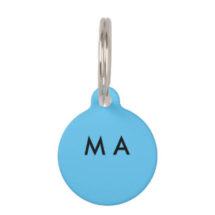 Médaillon Pour Animaux Monogramme simple ajoutez votre lettre de nom homm