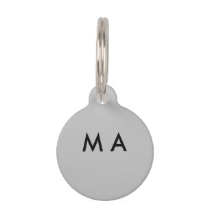Médaillon Pour Animaux Monogramme simple ajoutez votre lettre de nom homm