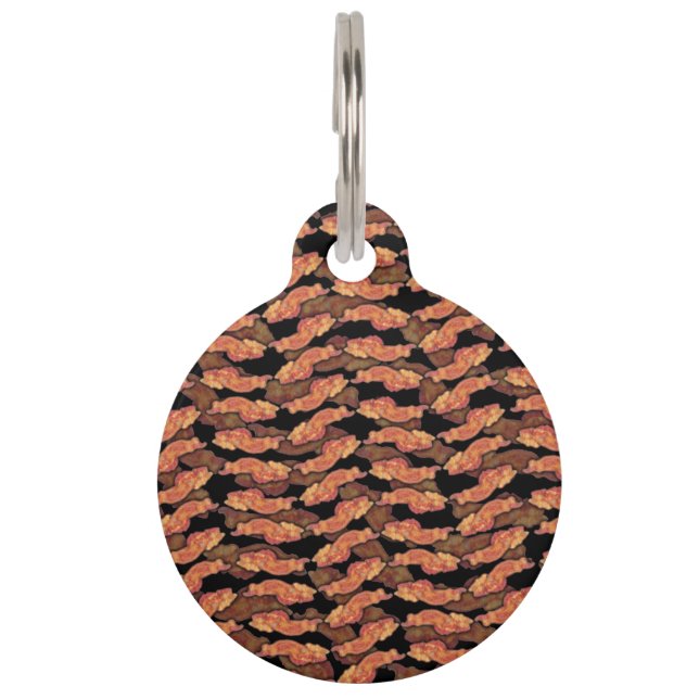 Médaillon Pour Animaux Motif Bacon (Devant)