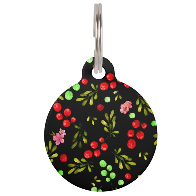 Médaillon Pour Animaux Motif Berries (Devant)