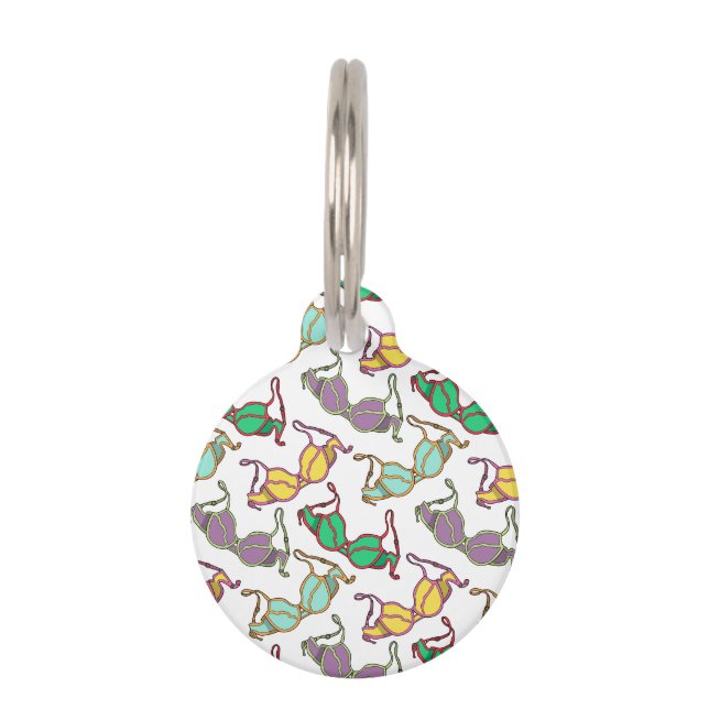 Médaillon Pour Animaux Motif Bra multicolore (Devant)