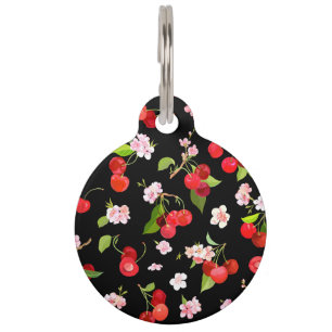 Médaillon Pour Animaux Motif cerise 2