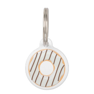 Médaillon Pour Animaux Motif de beignets colorés rétro pour une fête amus