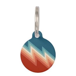 Médaillon Pour Animaux Motif de chevron de style rétro