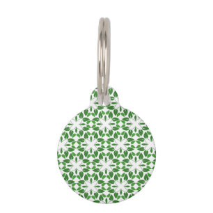 Médaillon Pour Animaux Motif de feuille, motif de feuilles, feuilles vert