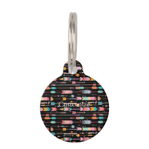 Médaillon Pour Animaux Motif de flèche multicolore Thunder_Cove