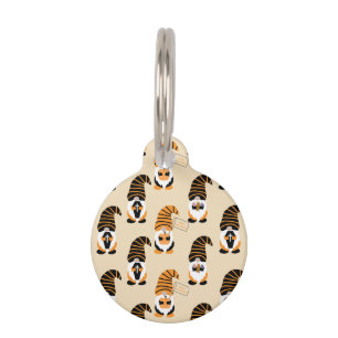 Médaillon Pour Animaux Motif De Gnomes, Halloween Gnomes Trick Ou Treat