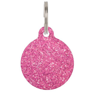Médaillon Pour Animaux Motif de parties scintillant rose étincelant