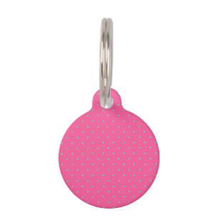Médaillon Pour Animaux motif de pois élégant mignon de menthe de roses