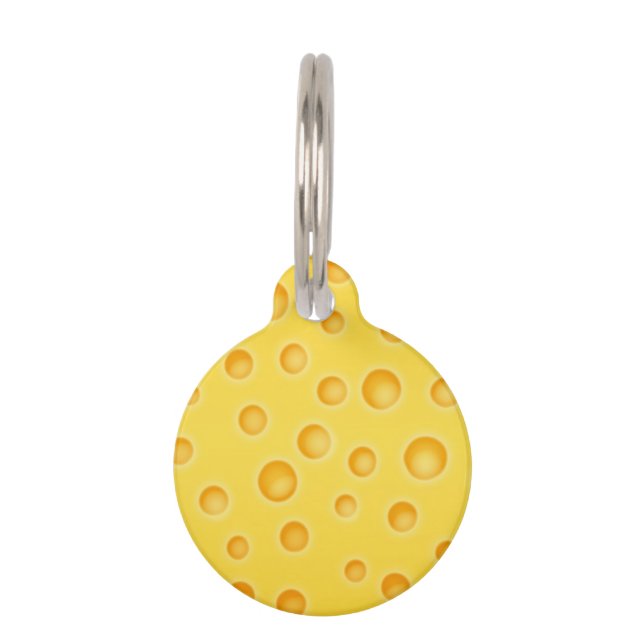 Médaillon Pour Animaux Motif de texture de Cheezy de fromage suisse (Dos)