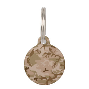 Médaillon Pour Animaux Motif du Camouflage du désert, Motif militaire, Ar