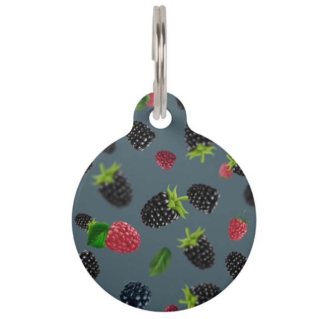 Médaillon Pour Animaux Motif framboise (Devant)